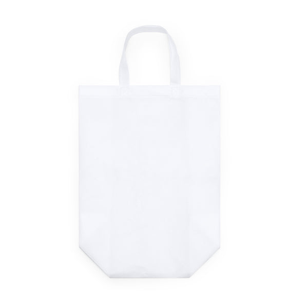 Borsa in tessuto non tessuto da 70 g/m², specifica per la sublimazione, con base e manici corti rinforzati.