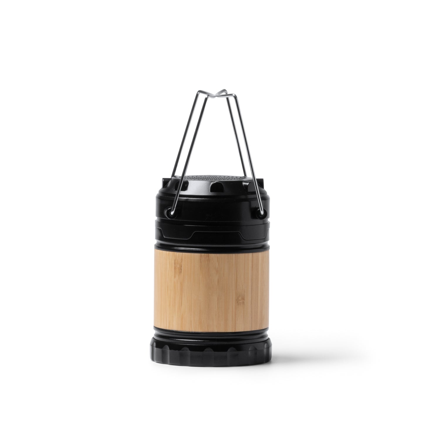 Cassa wireless da 3W con funzione di lampada da 230 lumen e struttura principale in bambù.