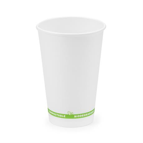 Bicchiere di carta biodegradabile/compostabile, capacità 500 ml. Pacco da 50 PEZZI
