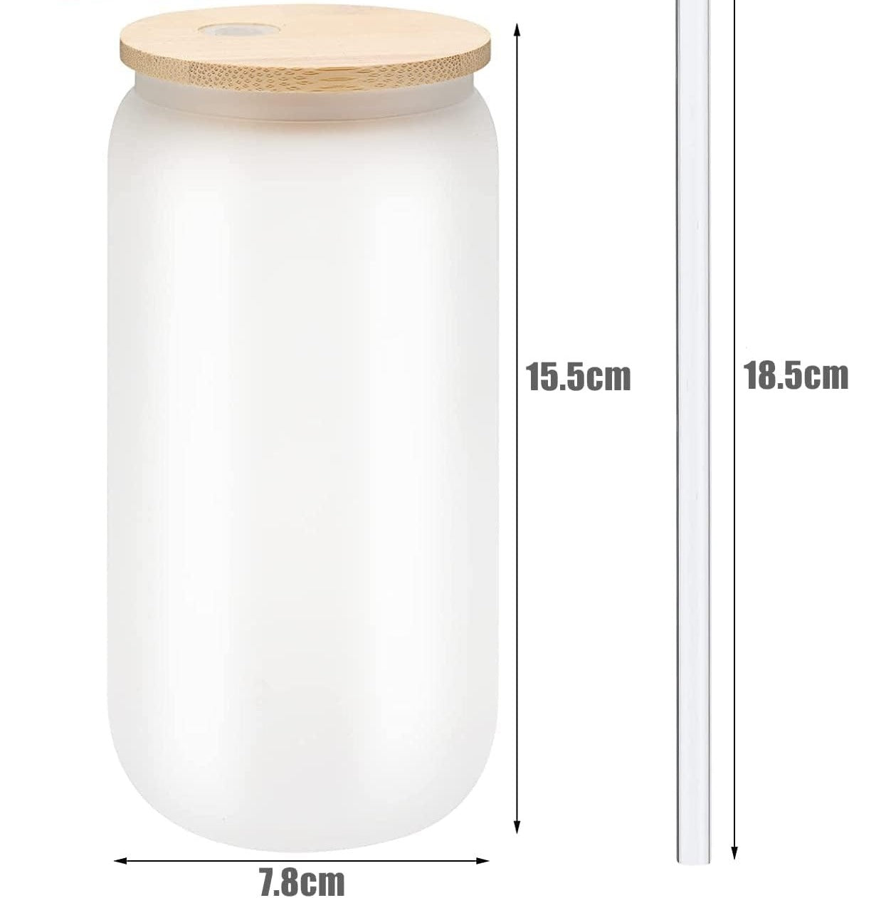 Bicchiere  di Vetro per Sublimazione, 520 ML
