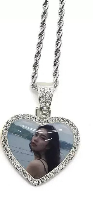 Collana cuore di vetro sublimatica