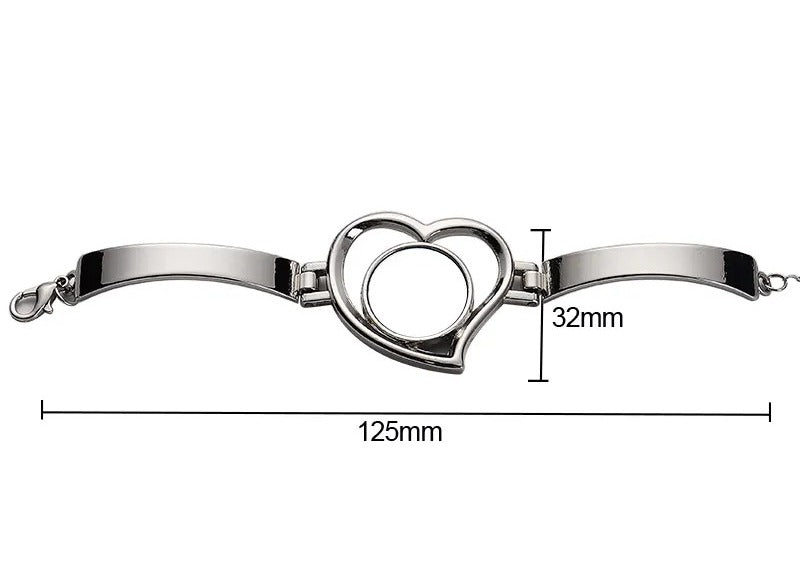 braccialetto a forma di cuore SUBLIMATICO