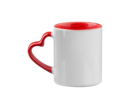 Tazza Manico Cuore Sublimatica compreso scatola