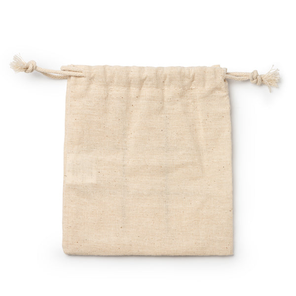Gioco di tris sacchetto di cotone naturale.