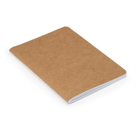 Blocco note formato A6 di cartone riciclato. 60 pagine.