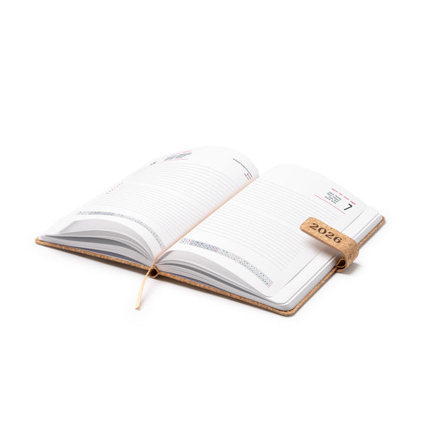 Agenda in formato A5 realizzata con sughero