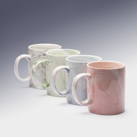 Tazza in ceramica con finitura effetto marmo 350 Ml sublimatica