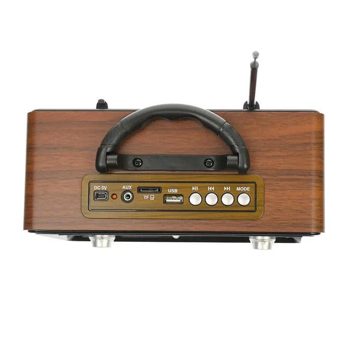 Radio FM Vintage Bluetooth Ricaricabile con Telecomando