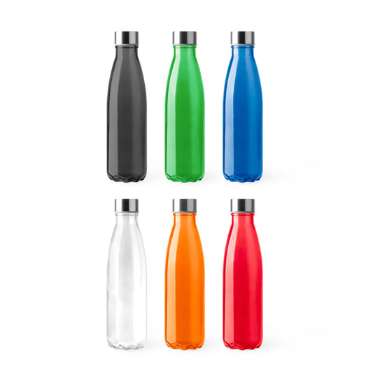 Bottiglia in vetro con corpo in colore traslucido