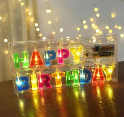 SCRITTA HAPPY BIRTHDAY LUMINOSA