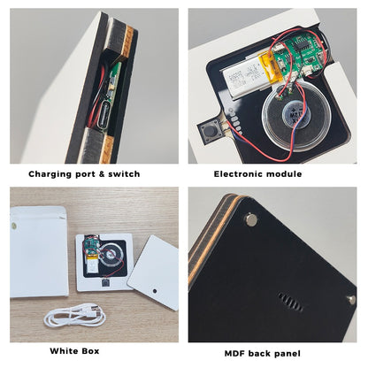 Magnete da frigorifero SUBLIMATICO con lettore musicale PERSONALIZZABILE
