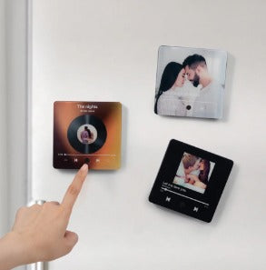 Magnete da frigorifero SUBLIMATICO con lettore musicale PERSONALIZZABILE