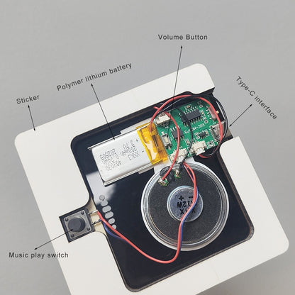 Magnete da frigorifero SUBLIMATICO con lettore musicale PERSONALIZZABILE