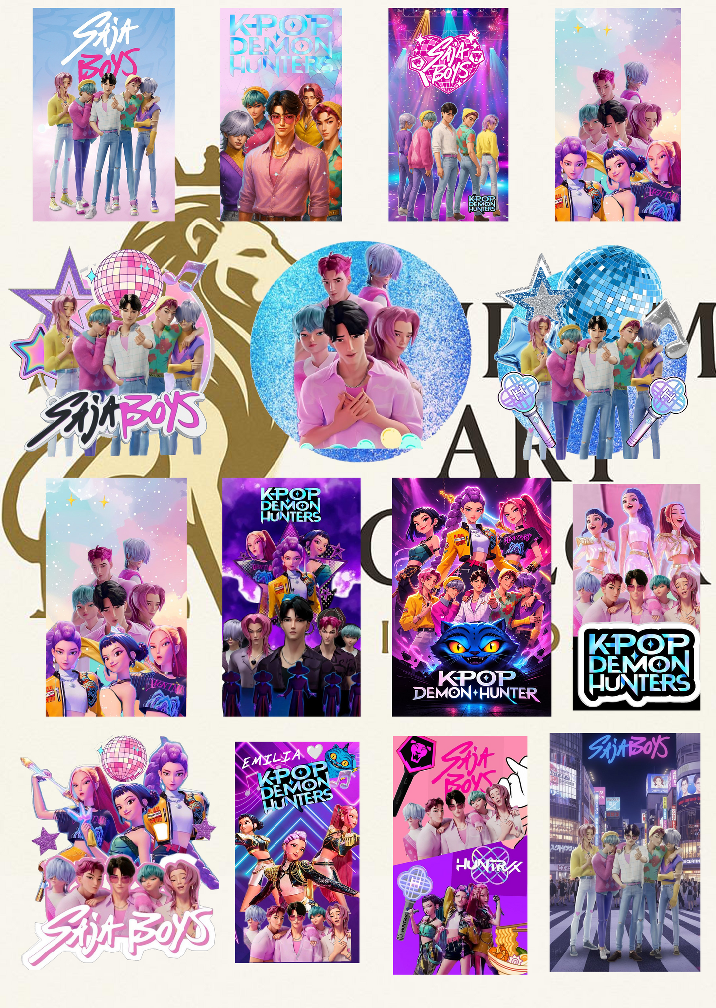 SAYA BOYS PIU HUNTRIX 29 IMMAGINE UV DTF