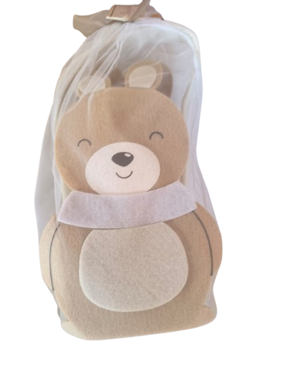 Asciugamano per neonato con cappuccio. sublimatico ,CON BORSETTA IN FELTRO