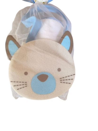 Asciugamano per neonato con cappuccio. sublimatico ,CON BORSETTA IN FELTRO
