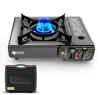 Fornello a gas portatile valigetta per trasporto, a doppia funzione, cartucce di gas portatili interne Butano,per campeggio ed escursionismo