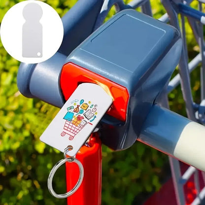 Portachiavi in Alluminio Resistente per Carrello della Spesa