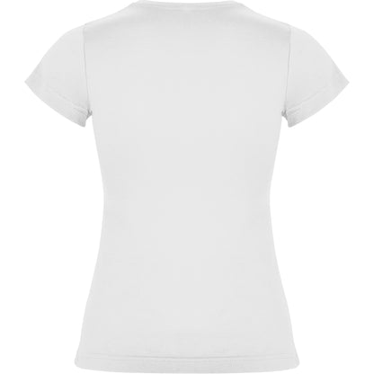 T-shirt girocollo taglio aderente. Doppio collo in costina 1x1