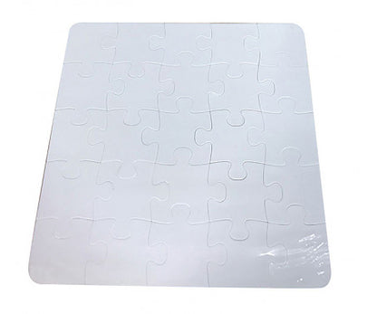 Puzzle in plastica   sublimabile quad. stampabile. su 2 lati 16 X 16 CM