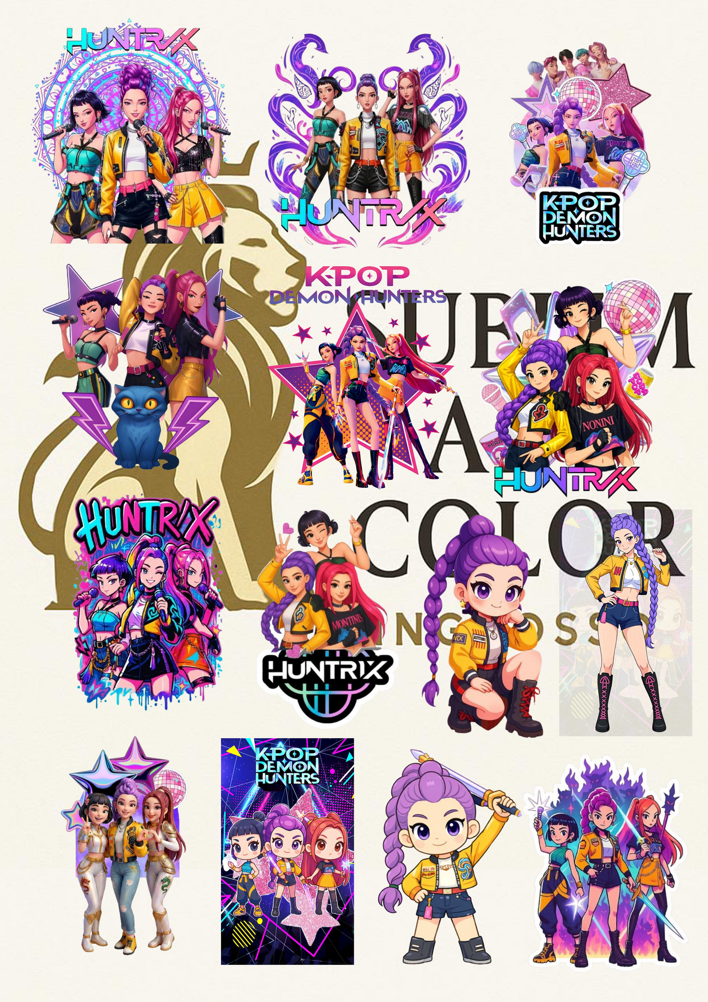 SAYA BOYS PIU HUNTRIX 29 IMMAGINE UV DTF