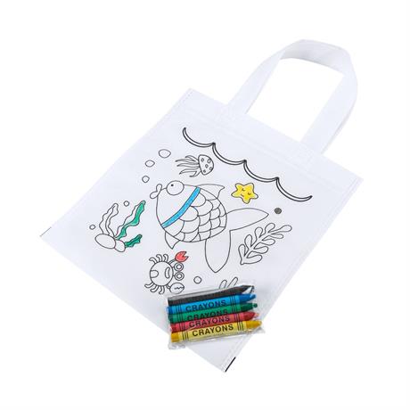 Borsa per bambini in TNT con disegno da colorare