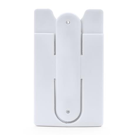 Pratico supporto in silicone con lato adesivo. Molto utile come portacellulare ma anche come portacarte e portadenaro