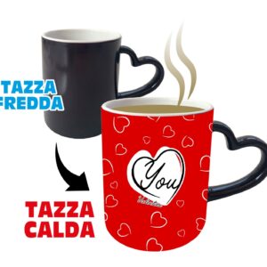 Tazza Magica sublimatica con manico a cuore