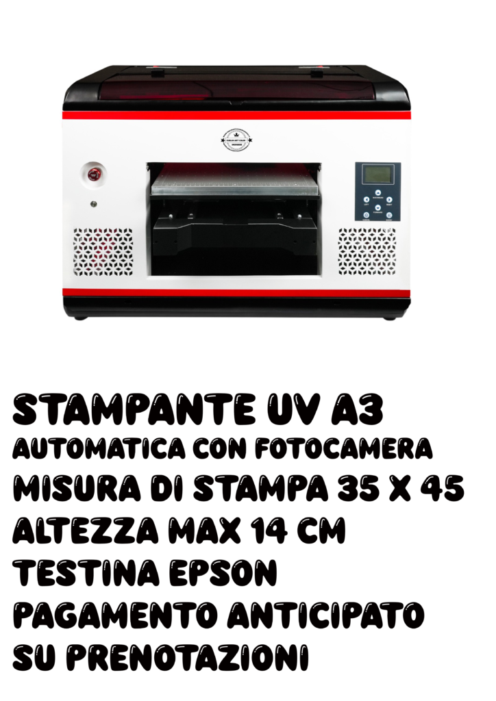 STAMPANTE UV A3 AUTOMATICA CON FOTOCAMERA