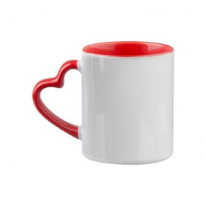 Tazza Manico Cuore Sublimatica compreso scatola