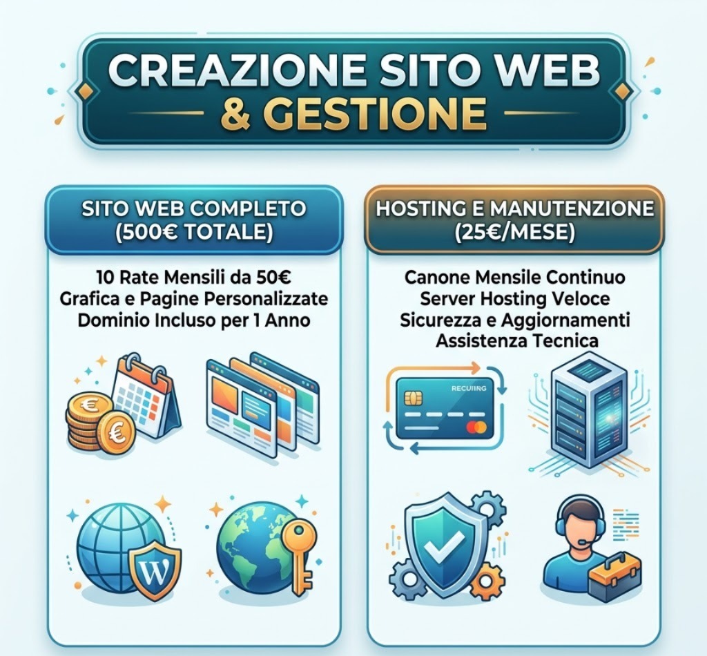 Creazione Sito Web - Rateizzazione (10 Rate)